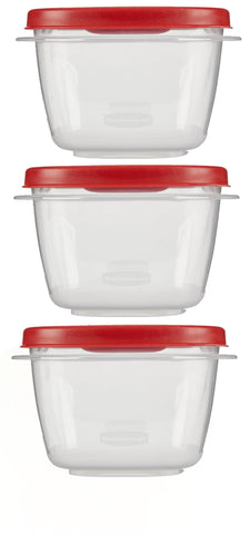 Utensilux Rubbermaid contenedores 2 tazas, apilables para ordenar tu despensa.