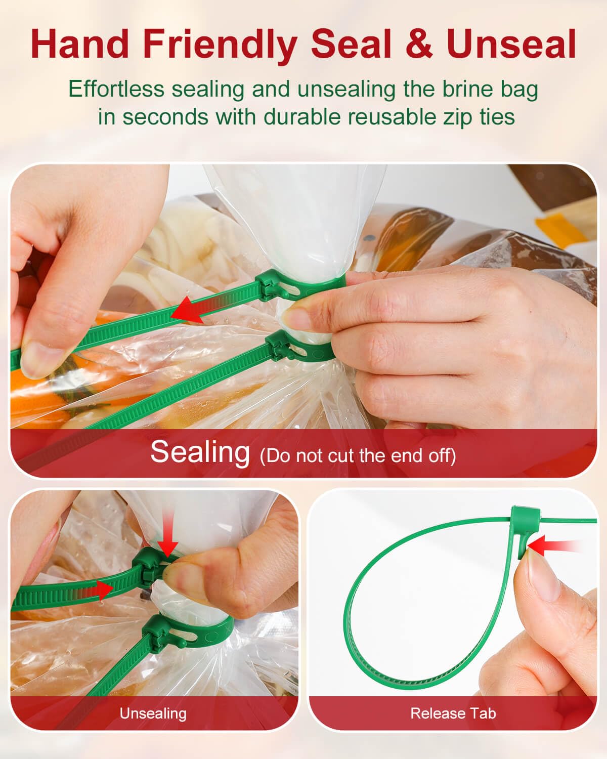 UTILIMATES bolsa salmuera pavo nylon-PE: resistencia y durabilidad para brinar.