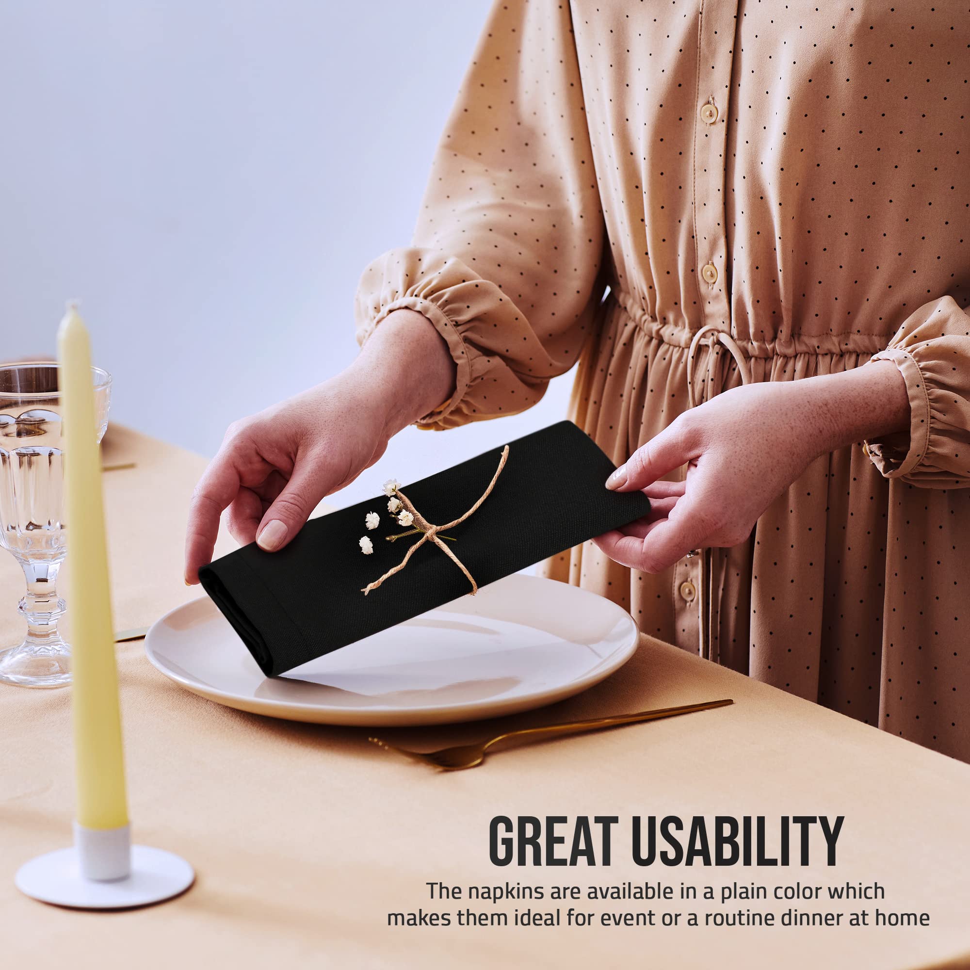 Utopia Home ambientación de mesa elegante con servilletas de tela