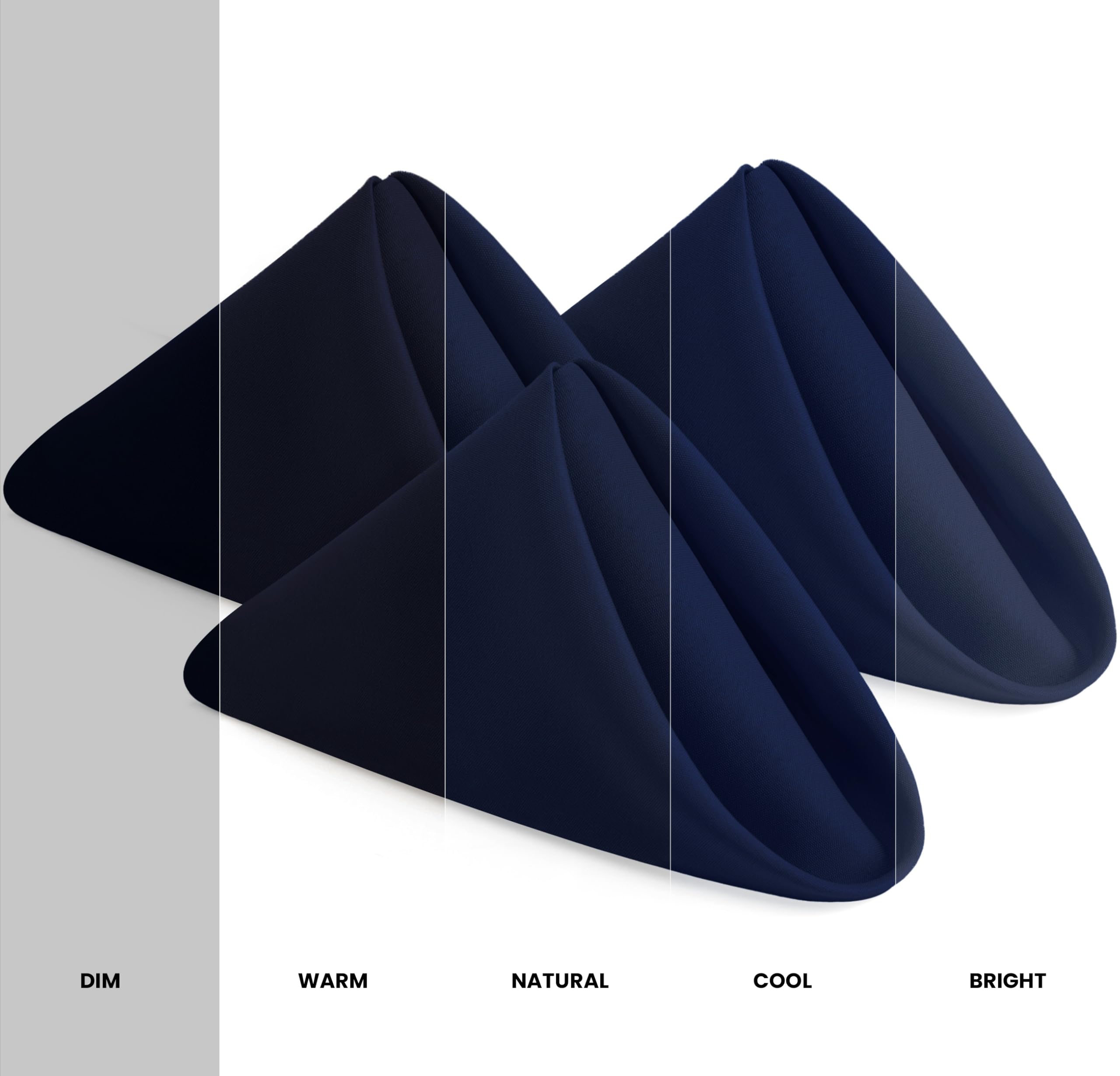 Utopia Home: servilletas azul marino con costuras reforzadas para durabilidad.