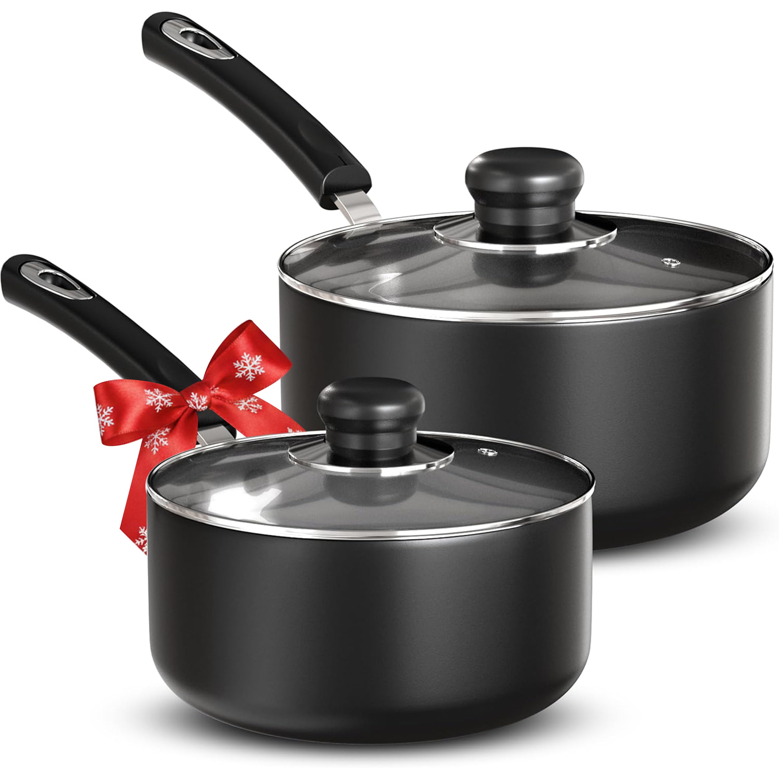 Utopia Kitchen cazo 1qt antiadherente con tapa para salsas y guisos.