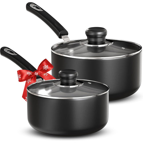 Utopia Kitchen cazo 1qt antiadherente con tapa para salsas y guisos.