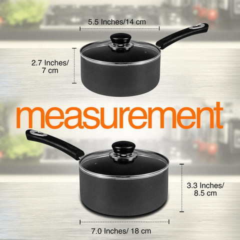 Utopia Kitchen cazo 2qt antiadherente con tapa para cocción eficiente.