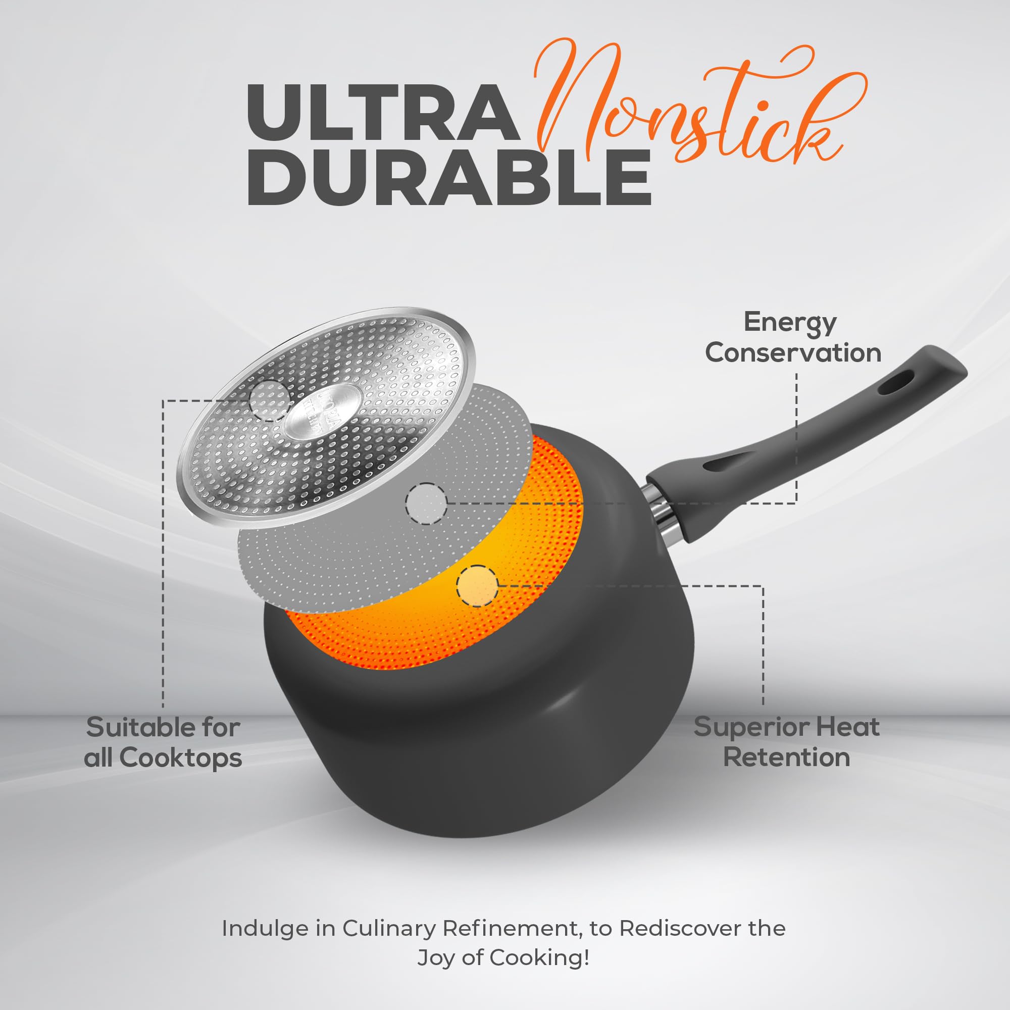 Cazo Utopia Kitchen compatible con inducción para cocinar con eficiencia.