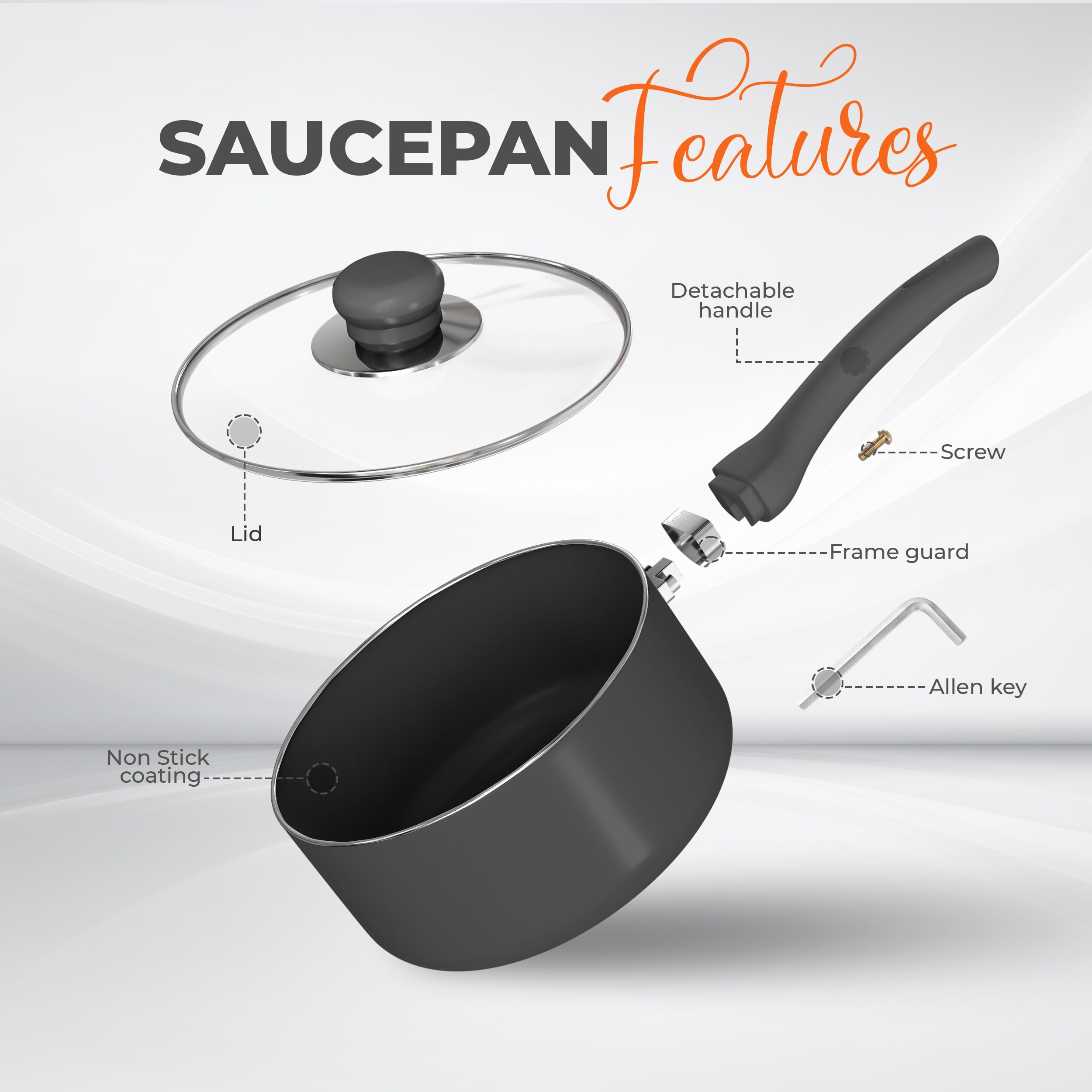 Cazo Utopia Kitchen con recubrimiento antiadherente de doble capa para facilitar la limpieza.