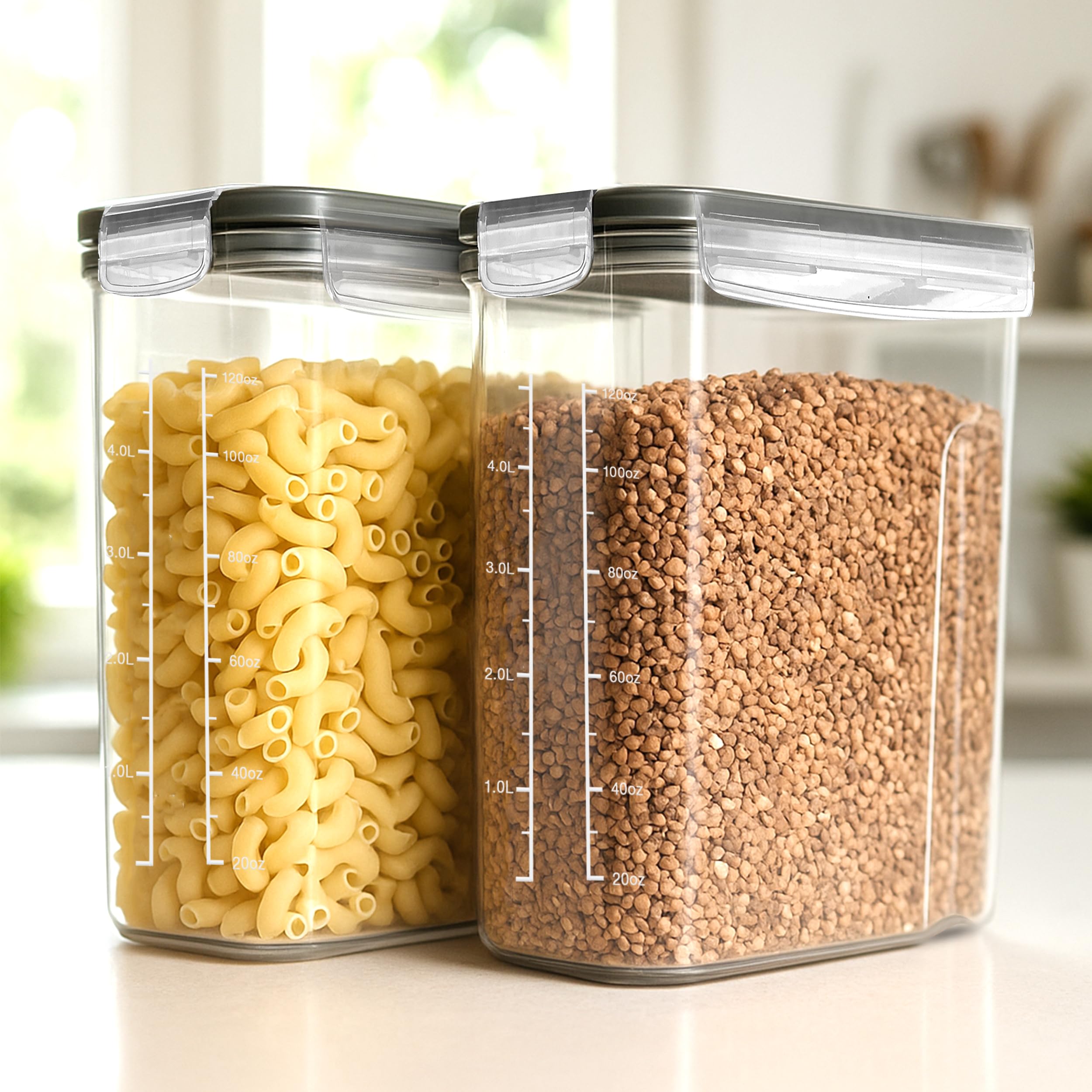 Recipientes apilables 4L de Utopia Kitchen para almacenamiento compacto