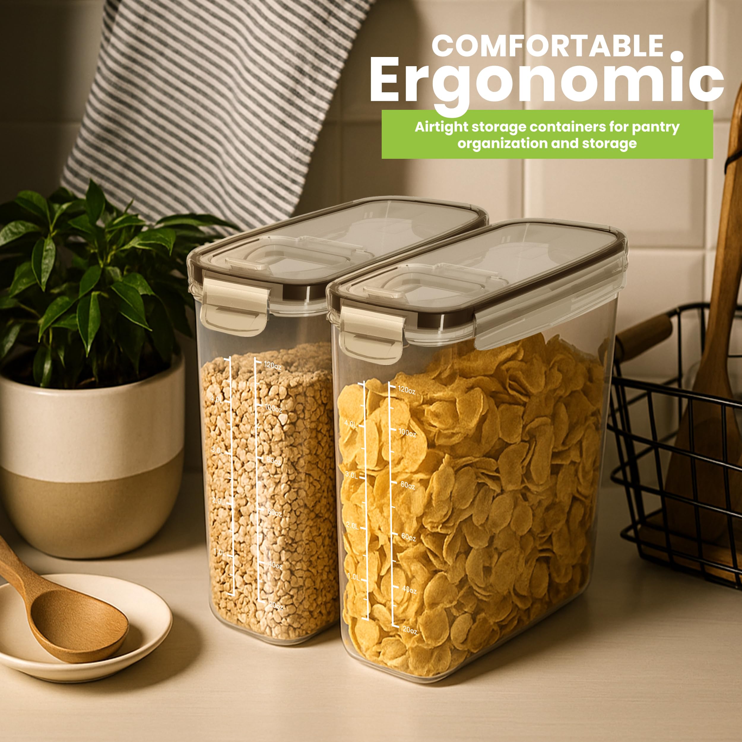 Utopia Kitchen plástico resistente para uso diario en despensa y frigorífico.