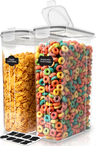 Utopia Kitchen recipientes para cereal transparentes para ver rápidamente el contenido.