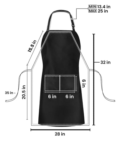 Delantal Utopia Kitchen cuello ajustable, cómodo para largas sesiones.
