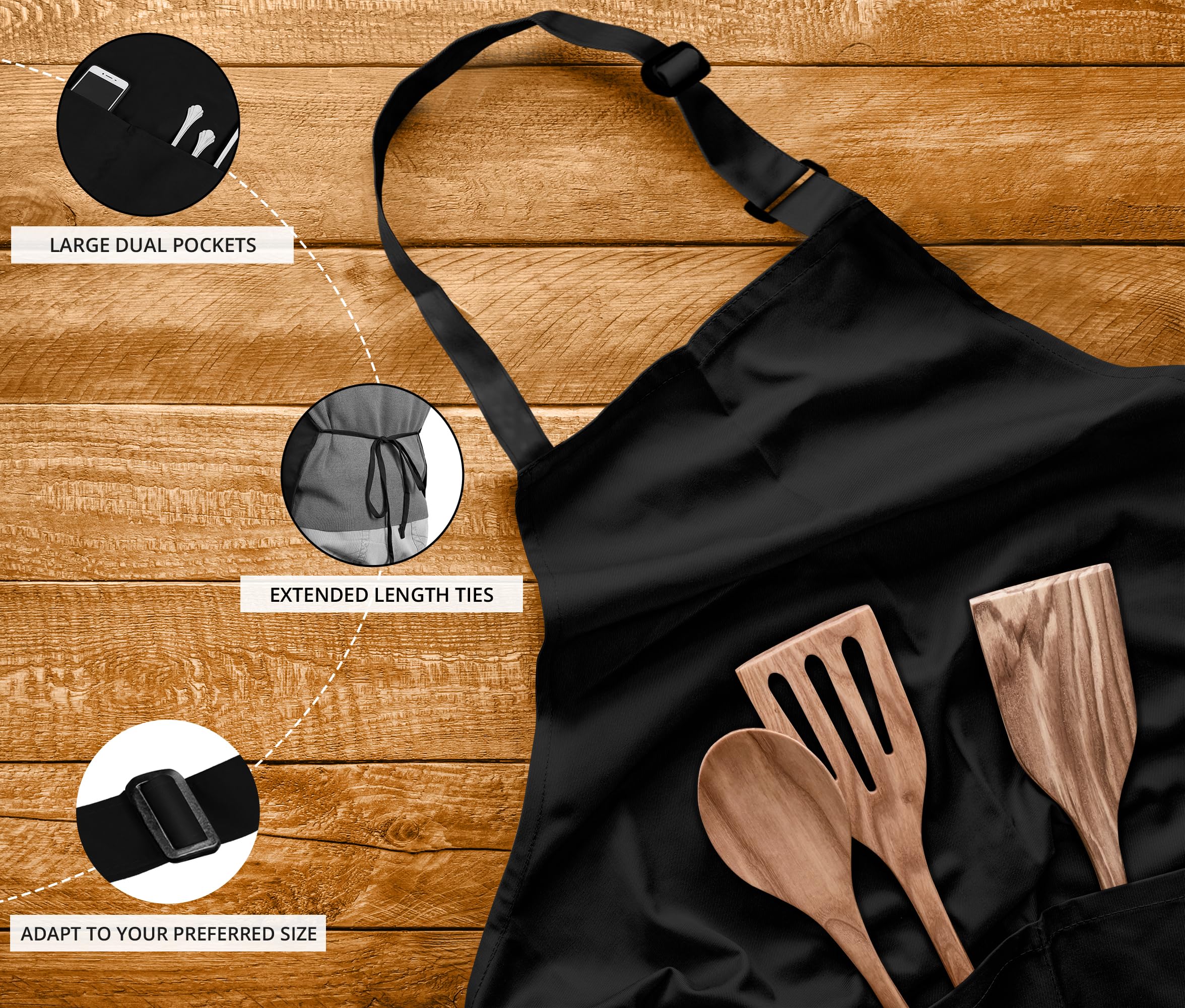 Delantal Utopia Kitchen resistente a salpicaduras, protección ligera al cocinar.