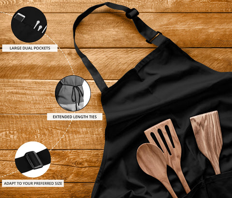 Delantal Utopia Kitchen resistente a salpicaduras, protección ligera al cocinar.