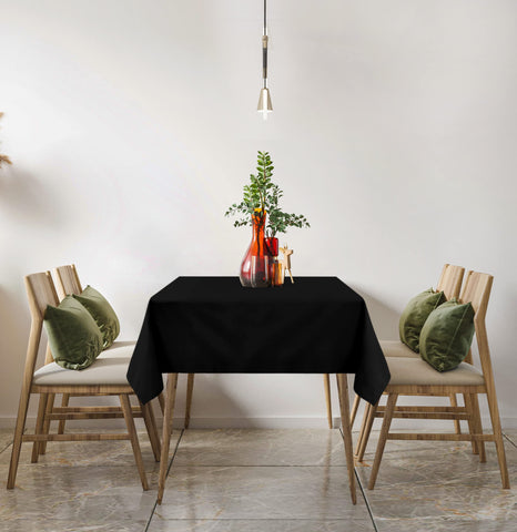Utopia Kitchen Mantel Rectangular Dos Piezas 60x84 Negro – Lavable a Máquina