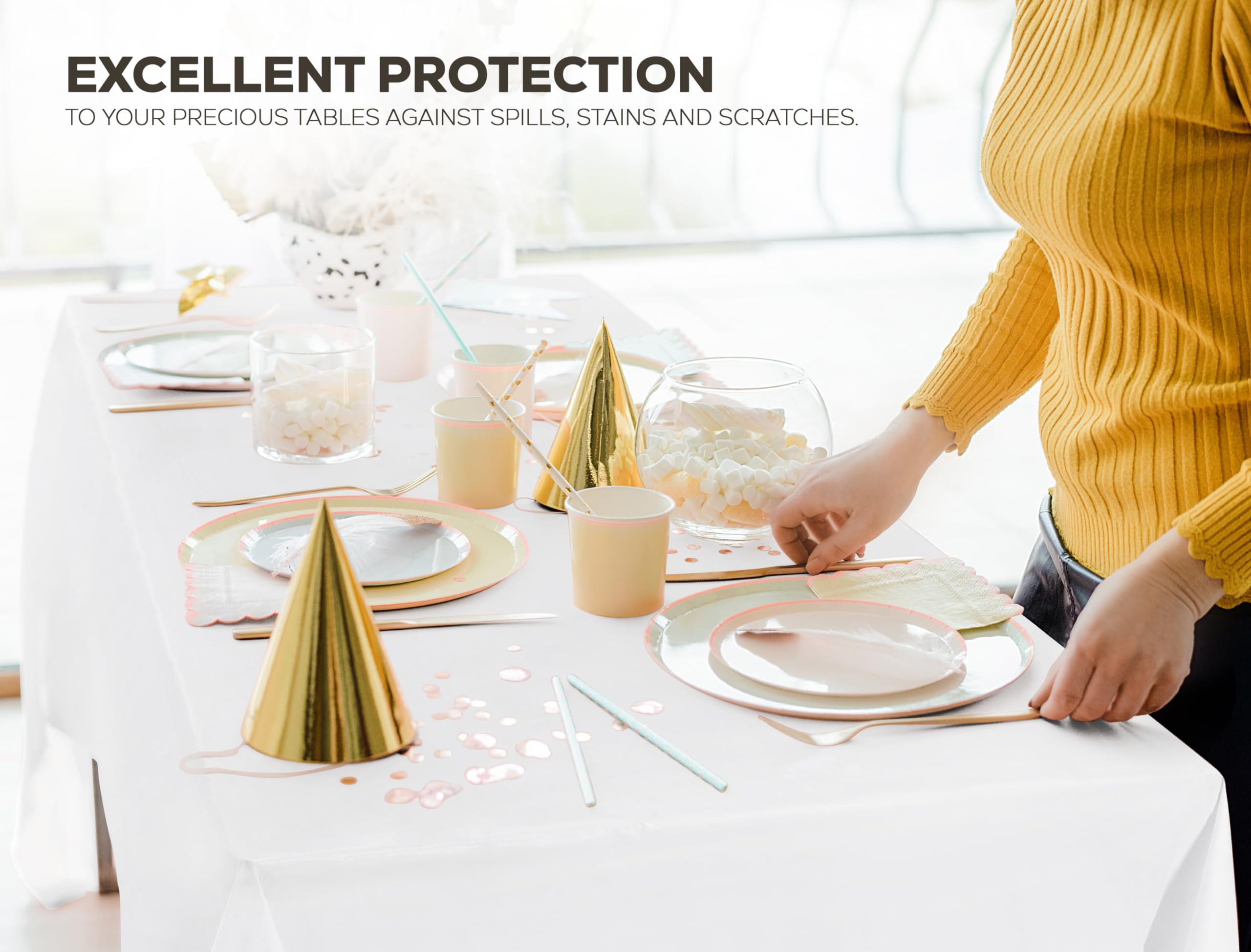 Mantel de Utopia Kitchen para fiestas, diseño práctico y atractivo.