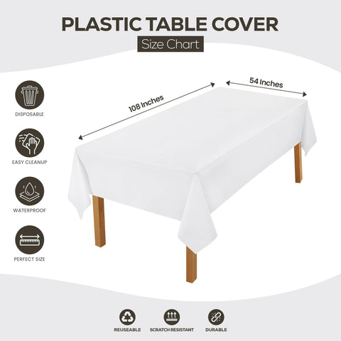 Mantel plástico impermeable de Utopia Kitchen evita derrames y salpicaduras.