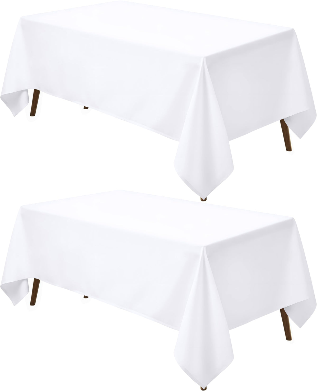 Mantel rectangular Utopia Kitchen en blanco, ideal para cenas familiares elegantes.