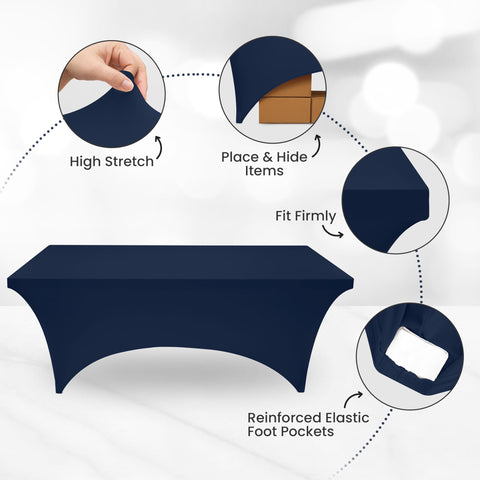 Mantel spandex Utopia Kitchen, ideal para transporte y montaje rápido.