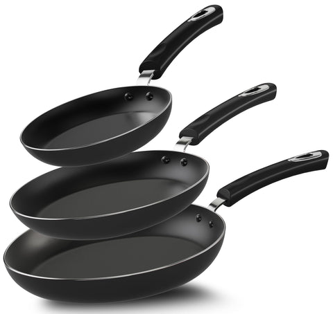 Utopia Kitchen set de sartenes 8, 9.5 y 11 pulgadas para dorar y freír fácilmente