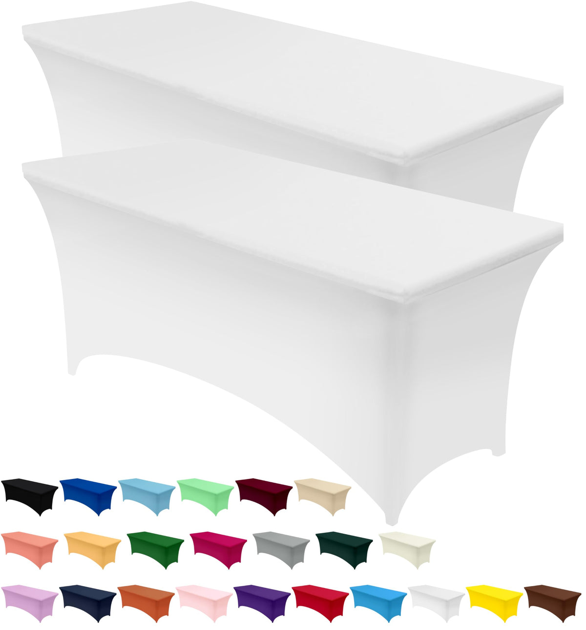 Mantel elástico Utopia Kitchen 4 pies blanca con ajuste seguro para mesas