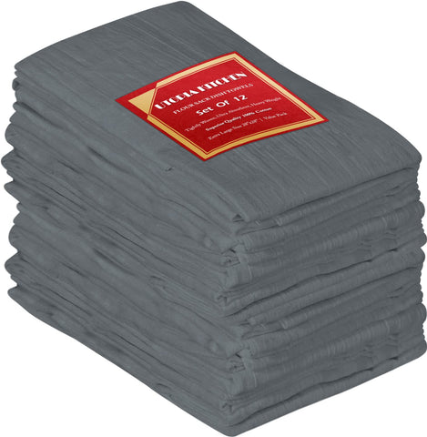 Utopia Kitchen: toallas de gasa 28x28 gris claro, para secar las manos.