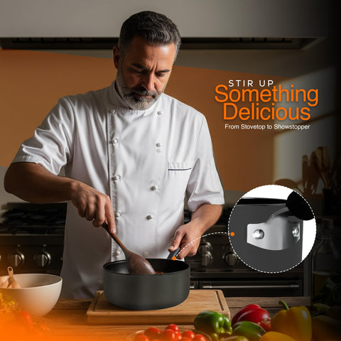 Utopia Kitchen uso multipropósito: ideal para hervir, pasta y guisos diarios.