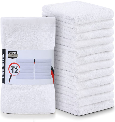 Toallas Utopia para barra de cocina, 12 piezas, gran absorción para secar utensilios.