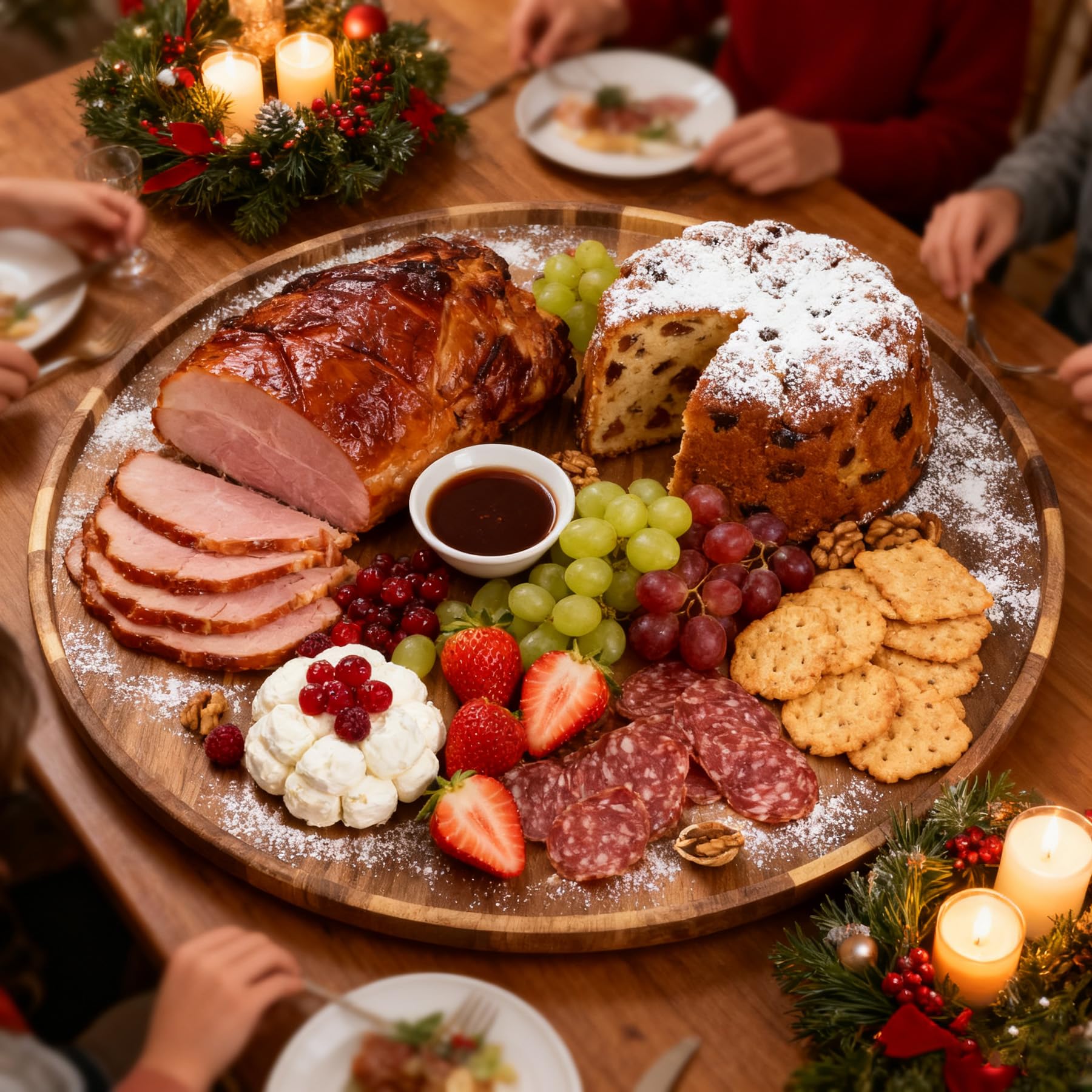 Bandeja Utoplike para servir quesos y snacks en reuniones.