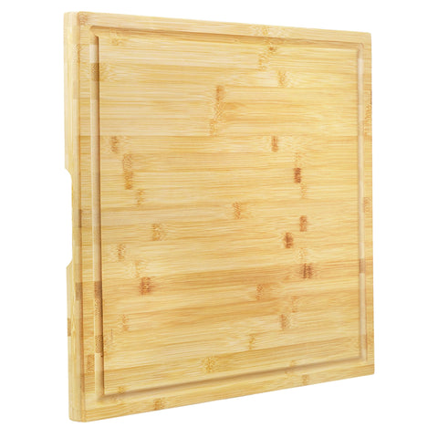 Utoplike tabla cortar bambú 20x20 con amplia superficie para preparación diaria.