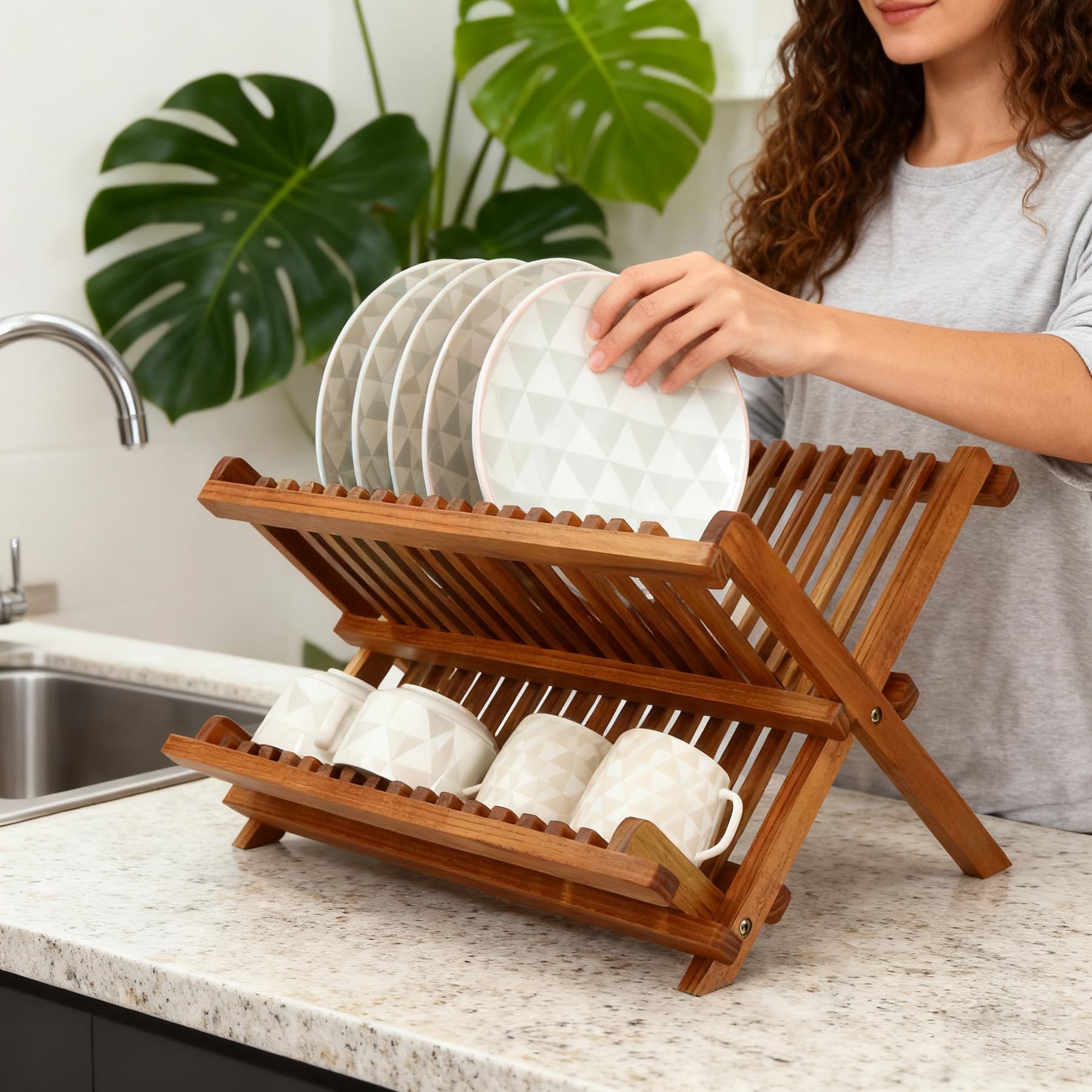 Utoplike madera teca de alta densidad, resistente al agua.