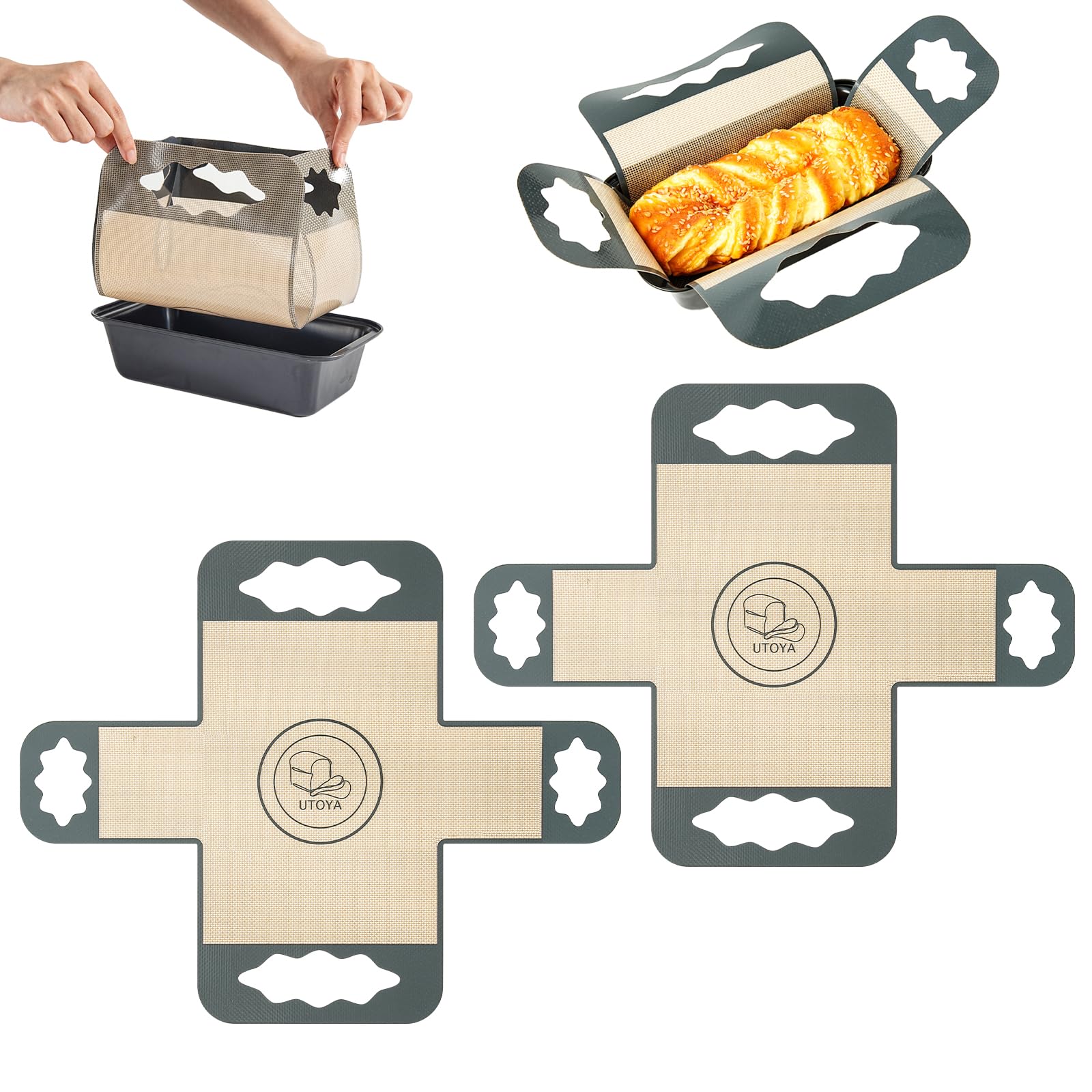UTOYA liner de silicona para pan 9x5, hornea sin pegar