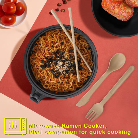 Tapa interna de drenaje para ramen facilita cocción y servicio.