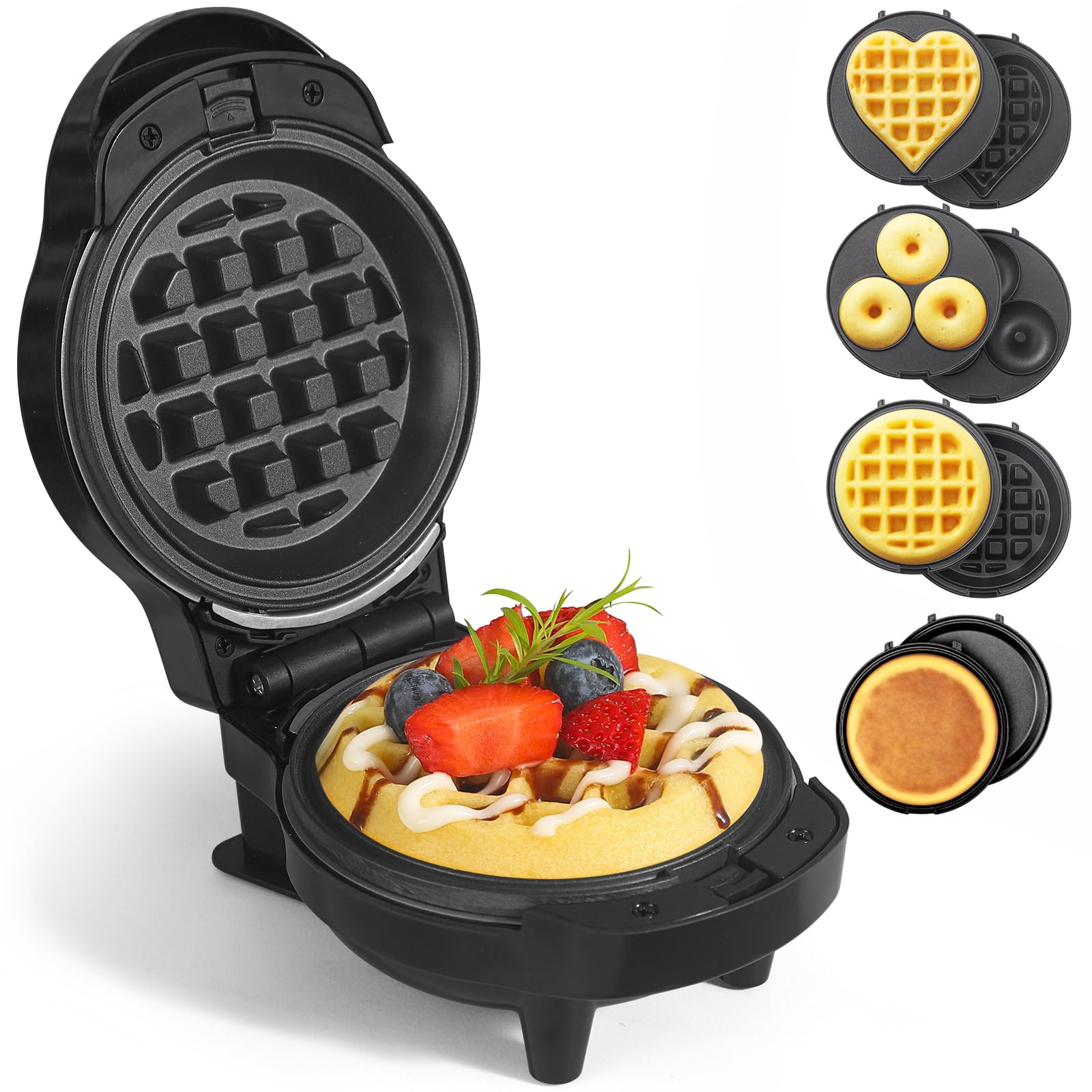 UVFAST Mini Gofrera, placa tradicional, desayuno rápido para la familia