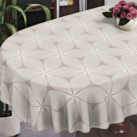 Mantel ovalado geométrico de uwdfnwuif en beige, protege la mesa y añade elegancia.