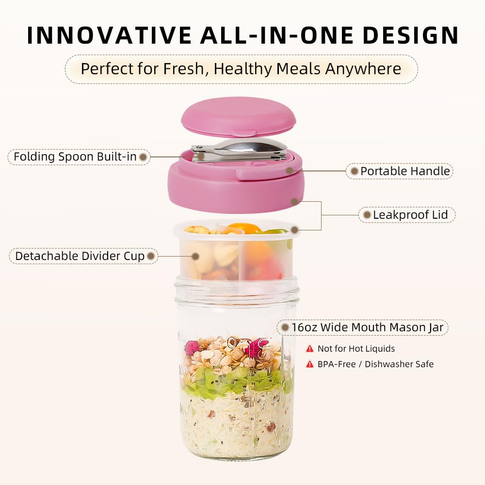 UWILLION tapas herméticas para frascos 16oz mantienen la frescura.