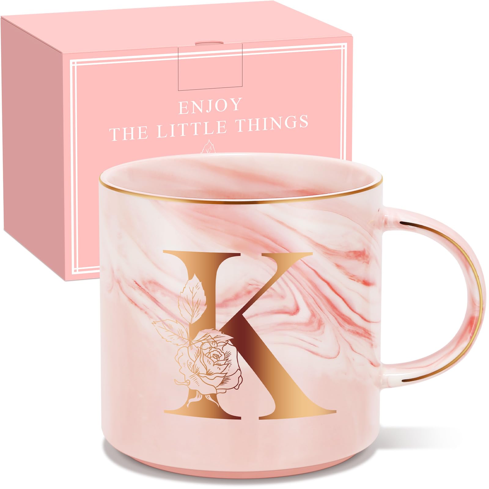 Taza Uwingess con iniciales doradas para regalo único.