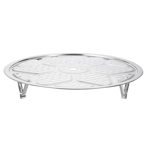 uxcell bandeja vapor acero inoxidable 30 cm para cocción al vapor con calentamiento uniforme