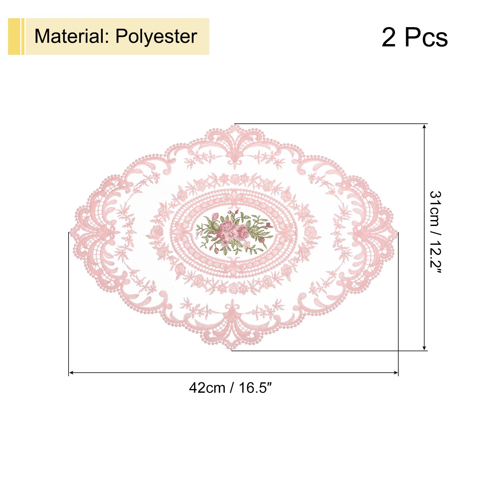 uxcell mantel bordado vintage con flores para mesa romántica.