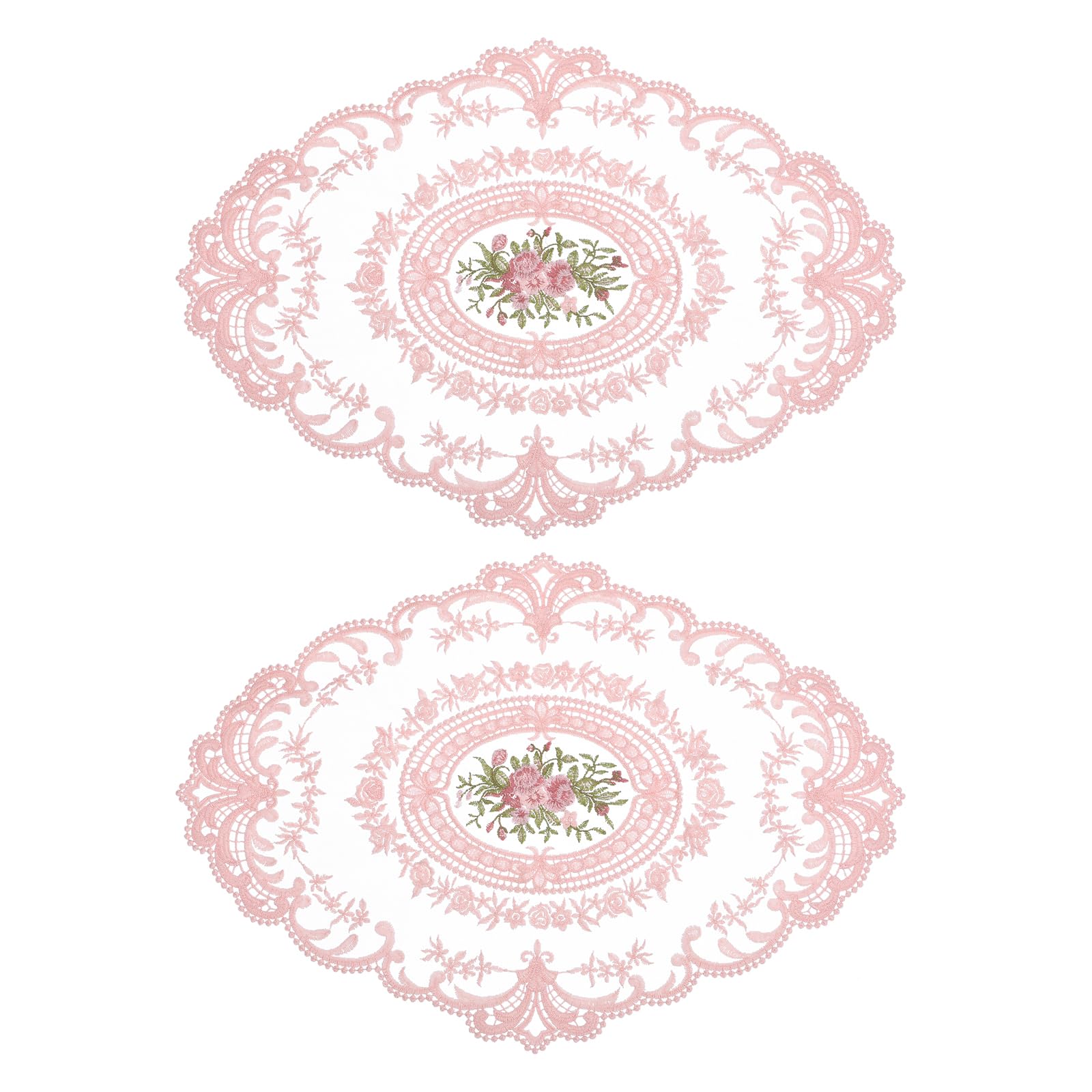 uxcell mantel de encaje retro rosa, ideal para cenas formales.