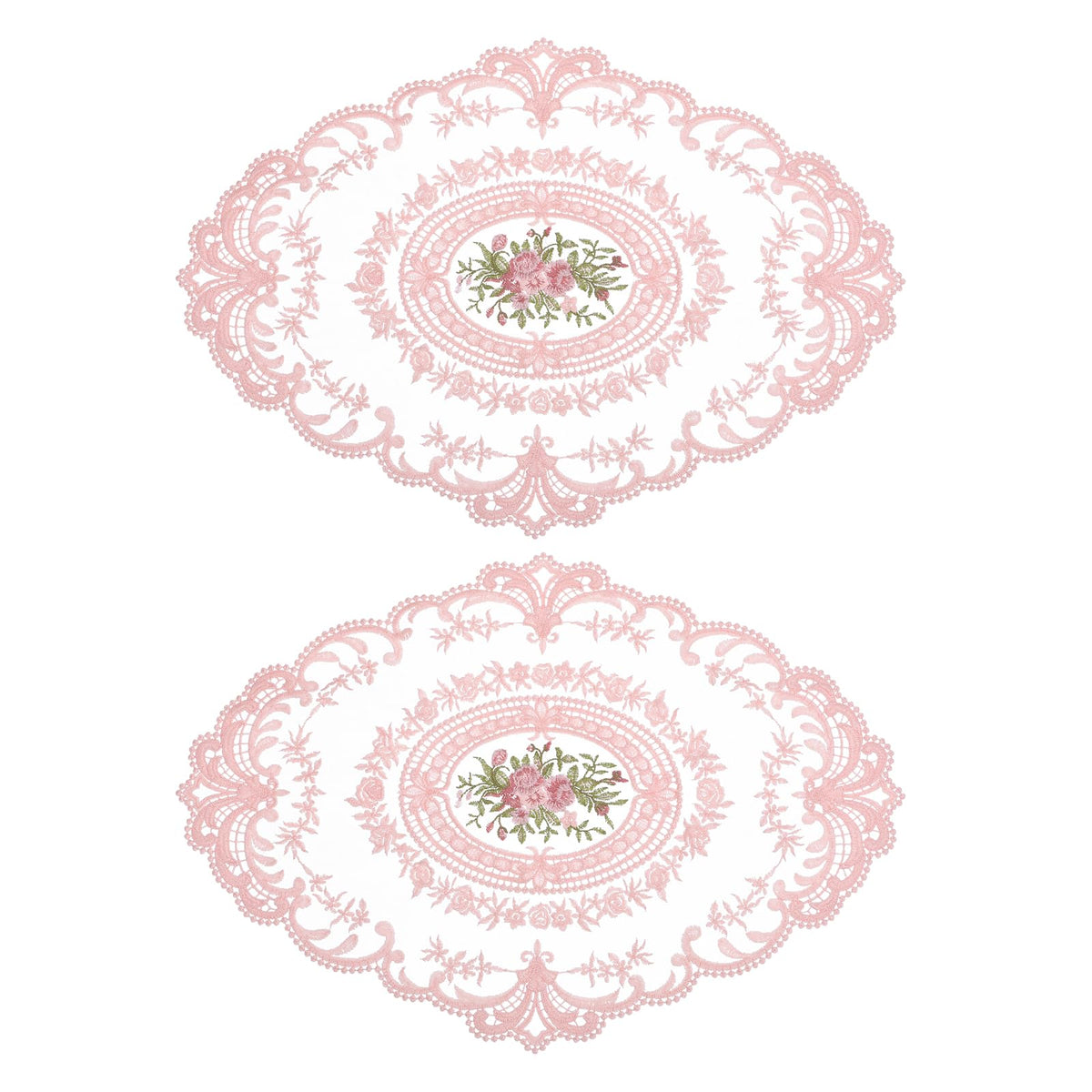 uxcell mantel de encaje retro rosa, ideal para cenas formales.