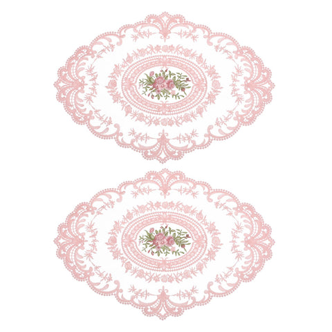 uxcell mantel de encaje retro rosa, ideal para cenas formales.