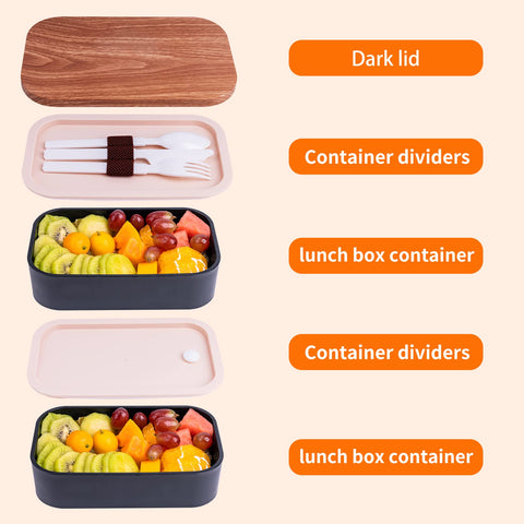 Uybieef Bento Box con accesorios de salsa, organización de condimentos.