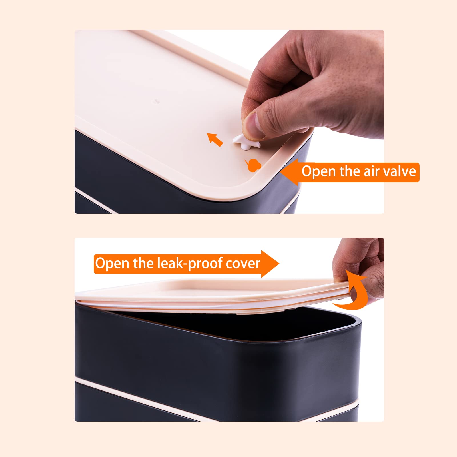 Uybieef Bento Box apta para lavavajillas, limpieza fácil.