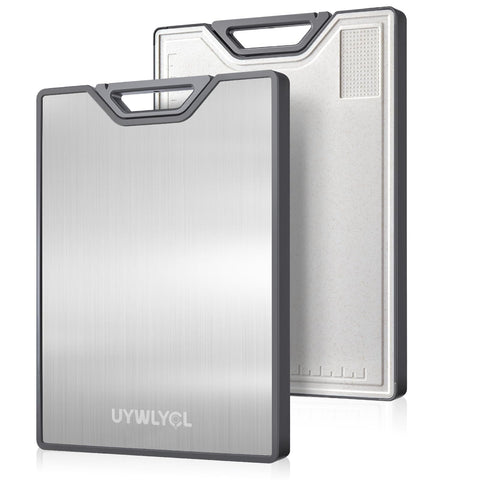 Tabla de cortar UYWLYCL doble cara con acero inoxidable, perfecta para cortes estables de carne.