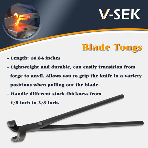 V-SEK Kit tenazas para forja: conjunto completo para trabajos variados.