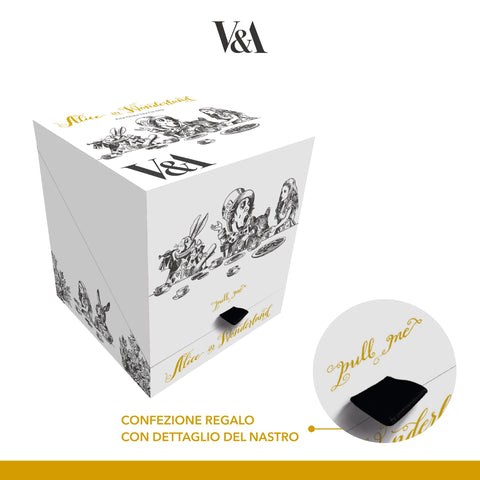 Detalles en destellos dorados de V&A Alice, acabado elegante y duradero.