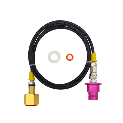 VaVoger adaptador CO2 Terra, manguera de 60 pulgadas lista para conexión estable.
