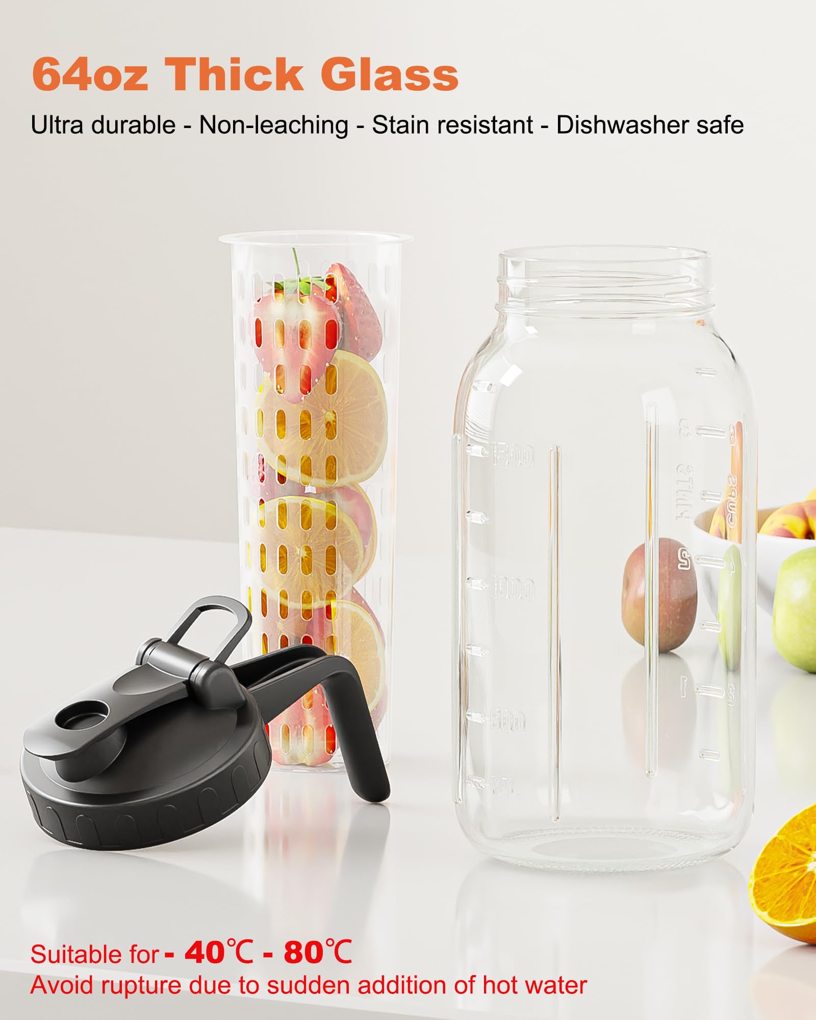 Infusor de VA1KENE para fruta y hierbas, infusión natural en cada sorbo.