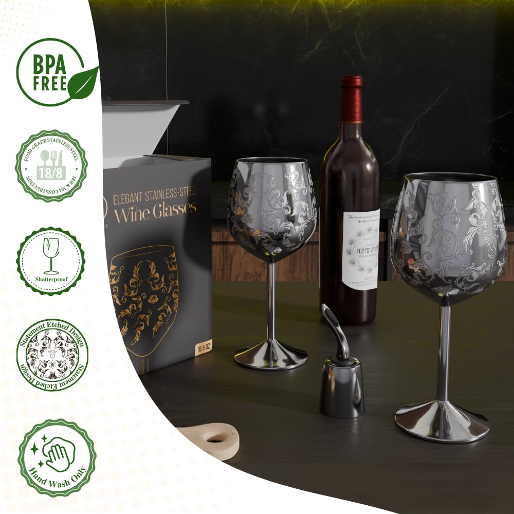 Vaanshie vaso vino irrompible acero inoxidable para eventos al aire libre