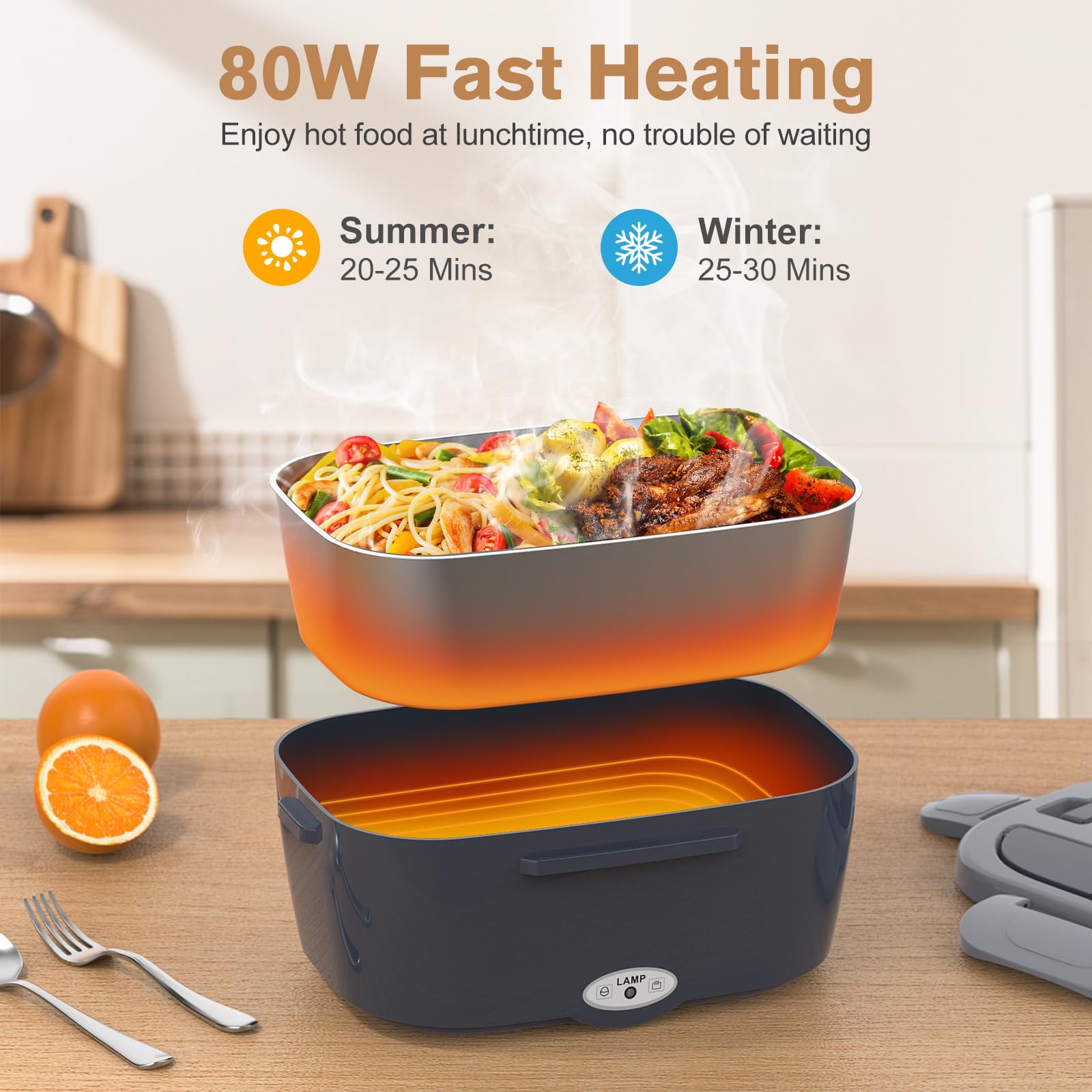 Conectores de casa y coche para la caja de almuerzo Vabaso