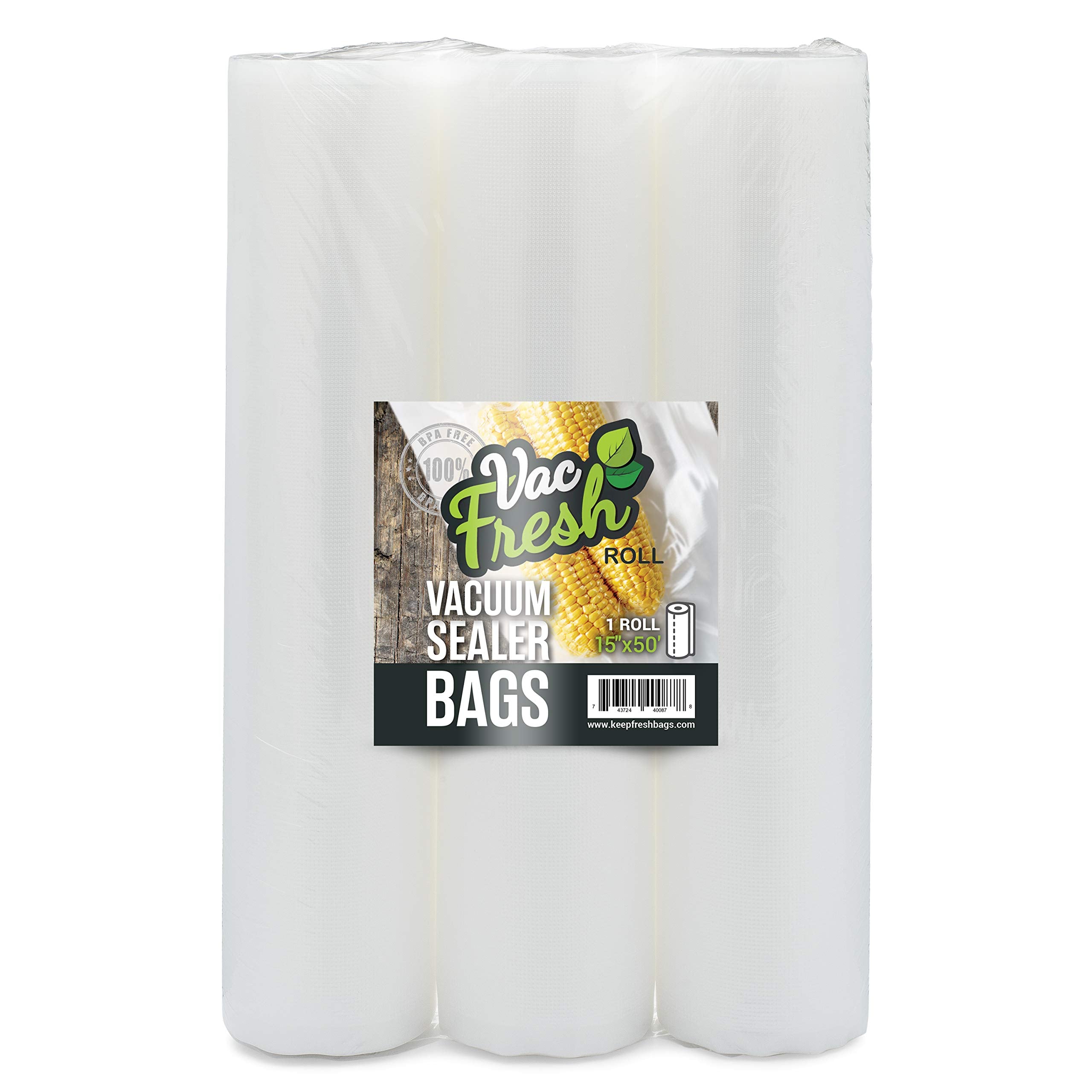 Vac-Fresh Roll: rollos de bolsas para sellado de alimentos y mayor frescura.