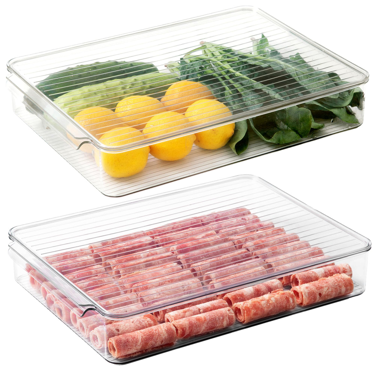 Vacane contenedor fiambres para refrigerador, facilita la visualización y organización.